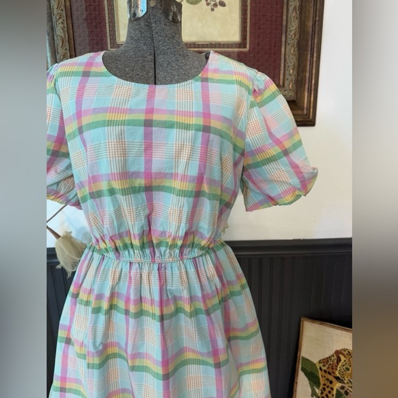 NWT - Crown & Ivy Multi-Plaid Dress (M) - Picture 2 of 10